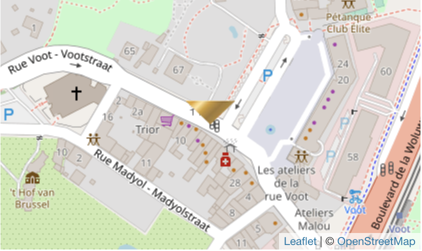 Plan d'accès pour l'agence immobilière de Woluwe