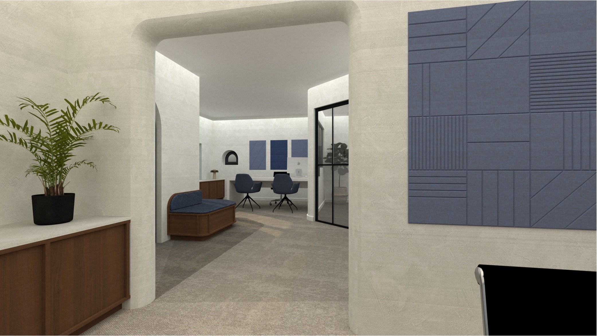 Bureau daccueil 2 de l'agence immobilière TRIOR à Nivelles