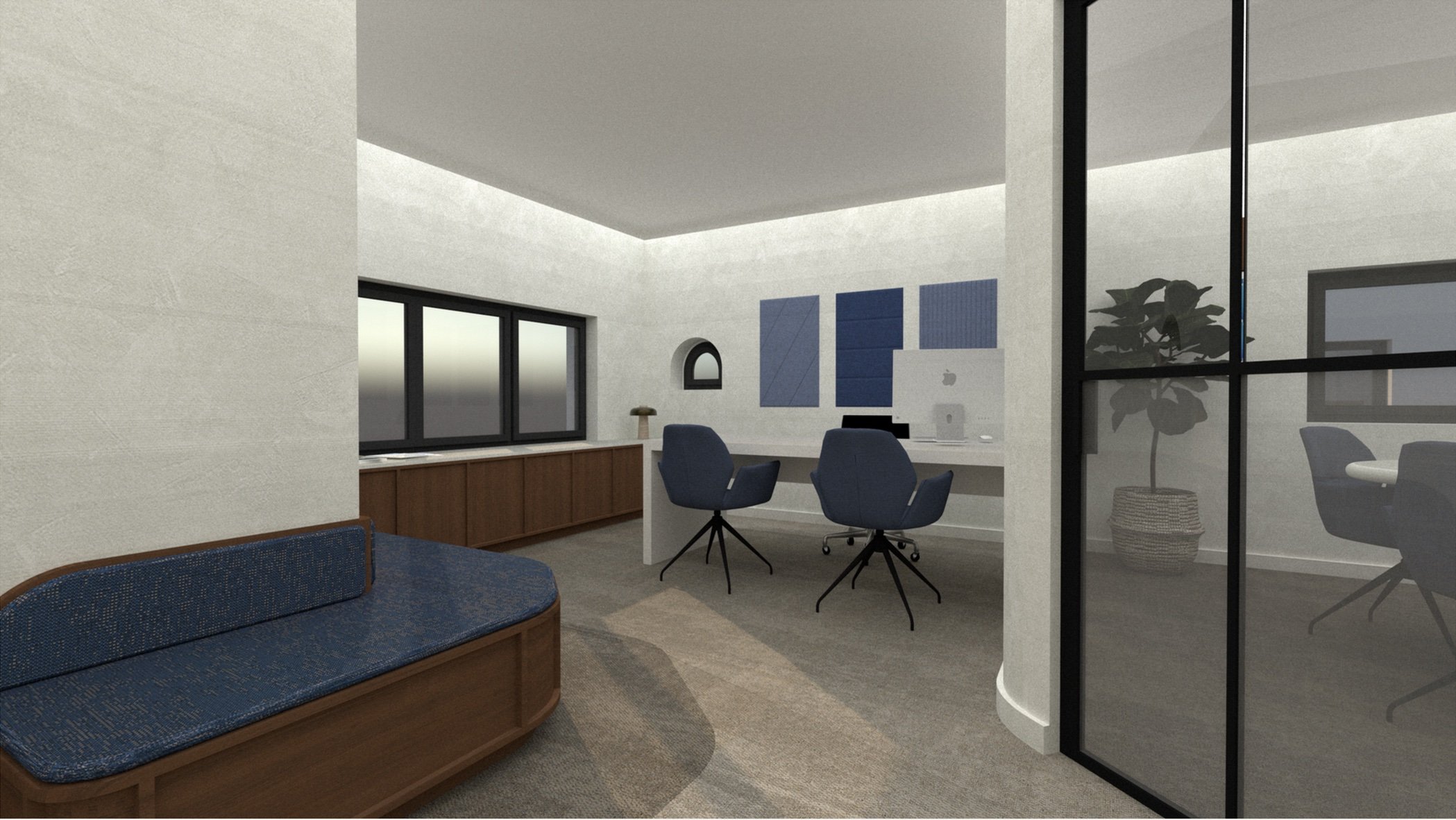 Bureau daccueil de l'agence immobilière TRIOR à Nivelles