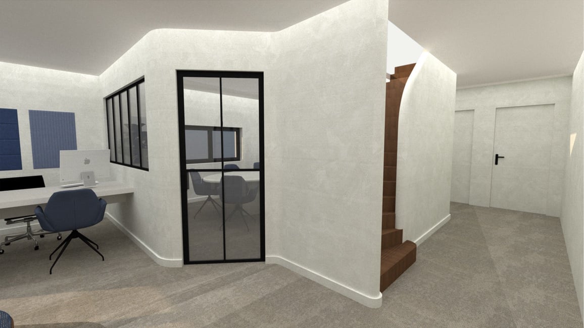 hall d'entree de l'agence immobilière TRIOR à Nivelles