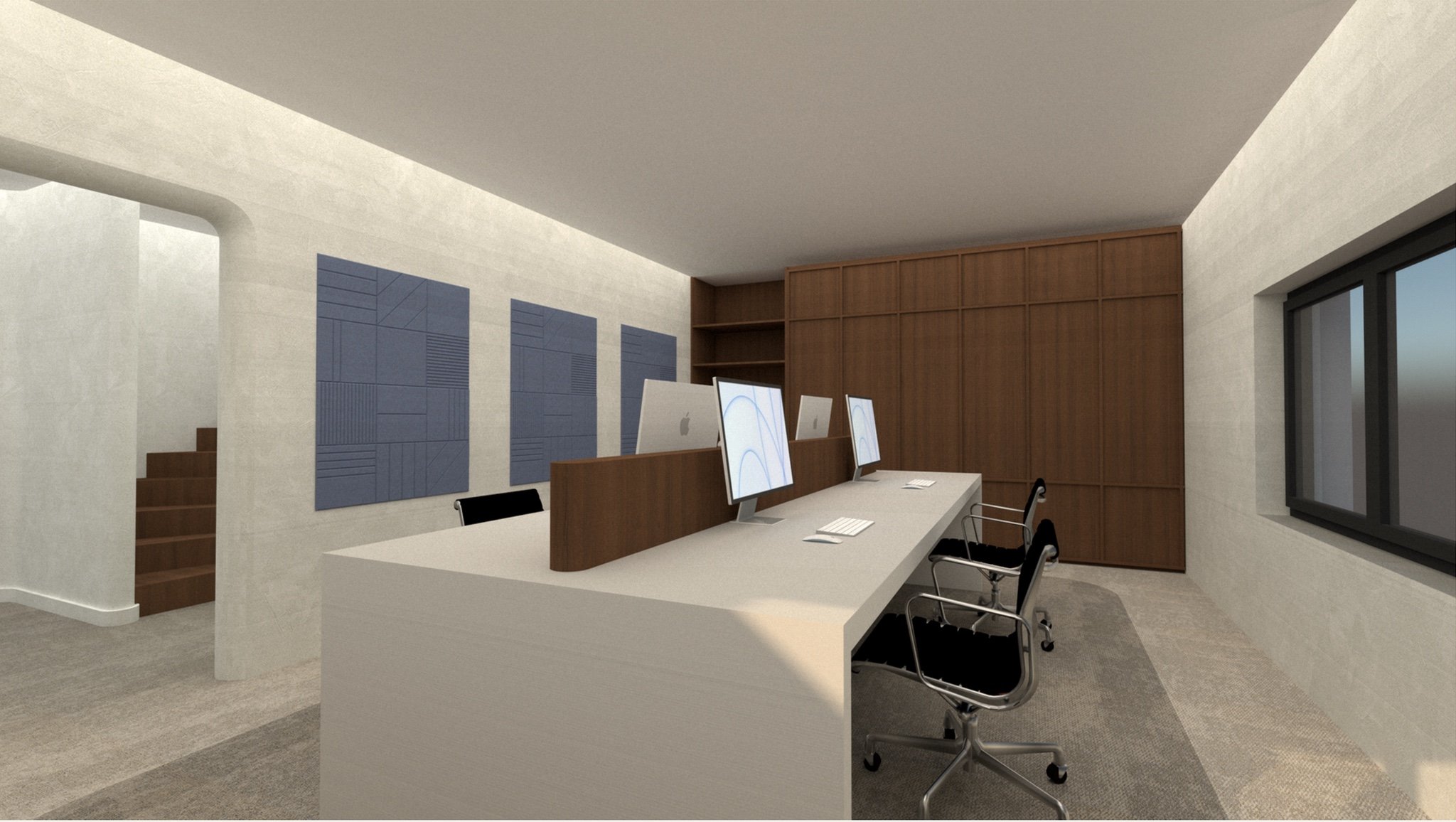 Open space de l'agence immobilière TRIOR à Nivelles